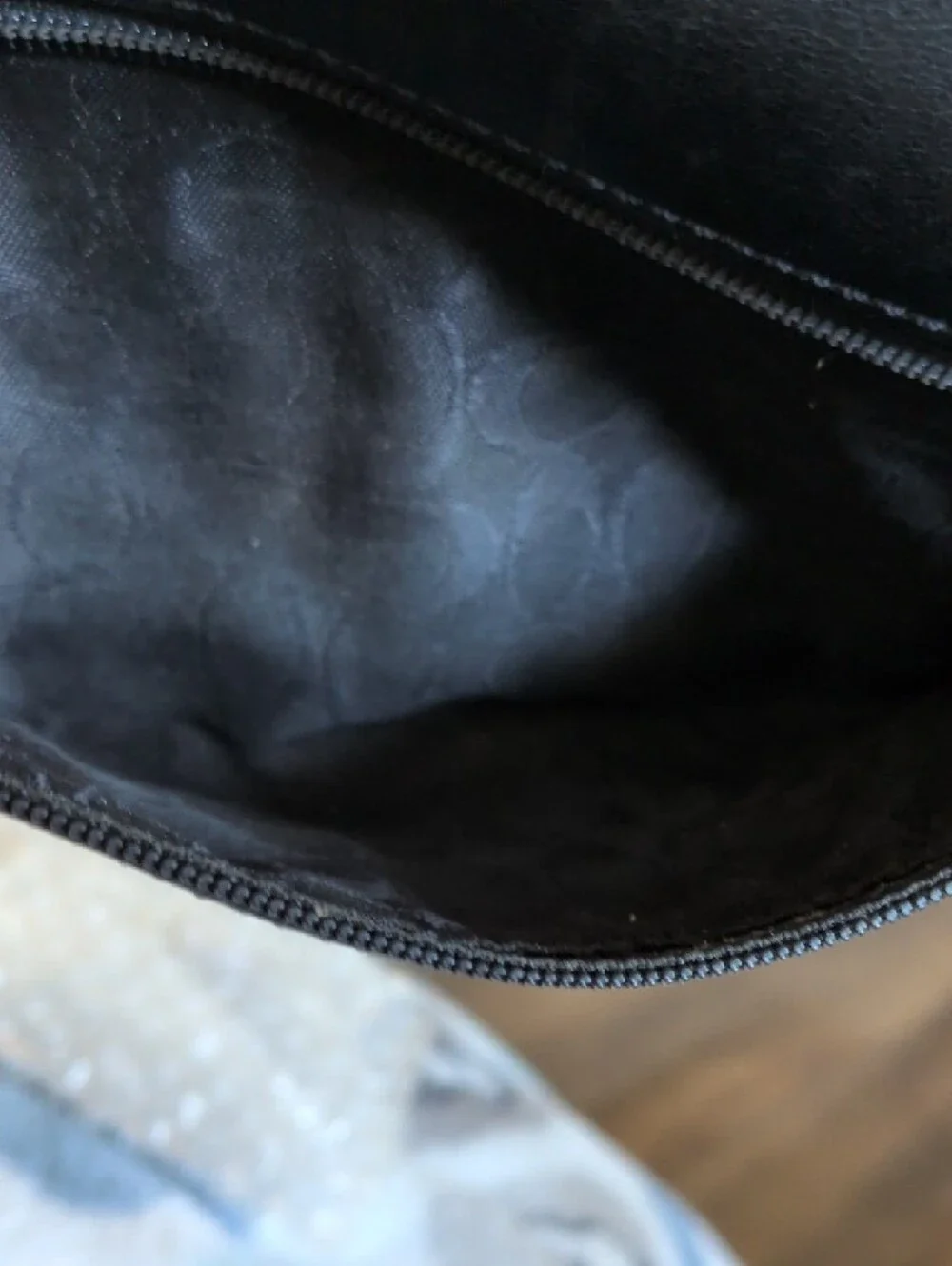 Coach Vintage Black Leather Continental Wallet with White Stitching